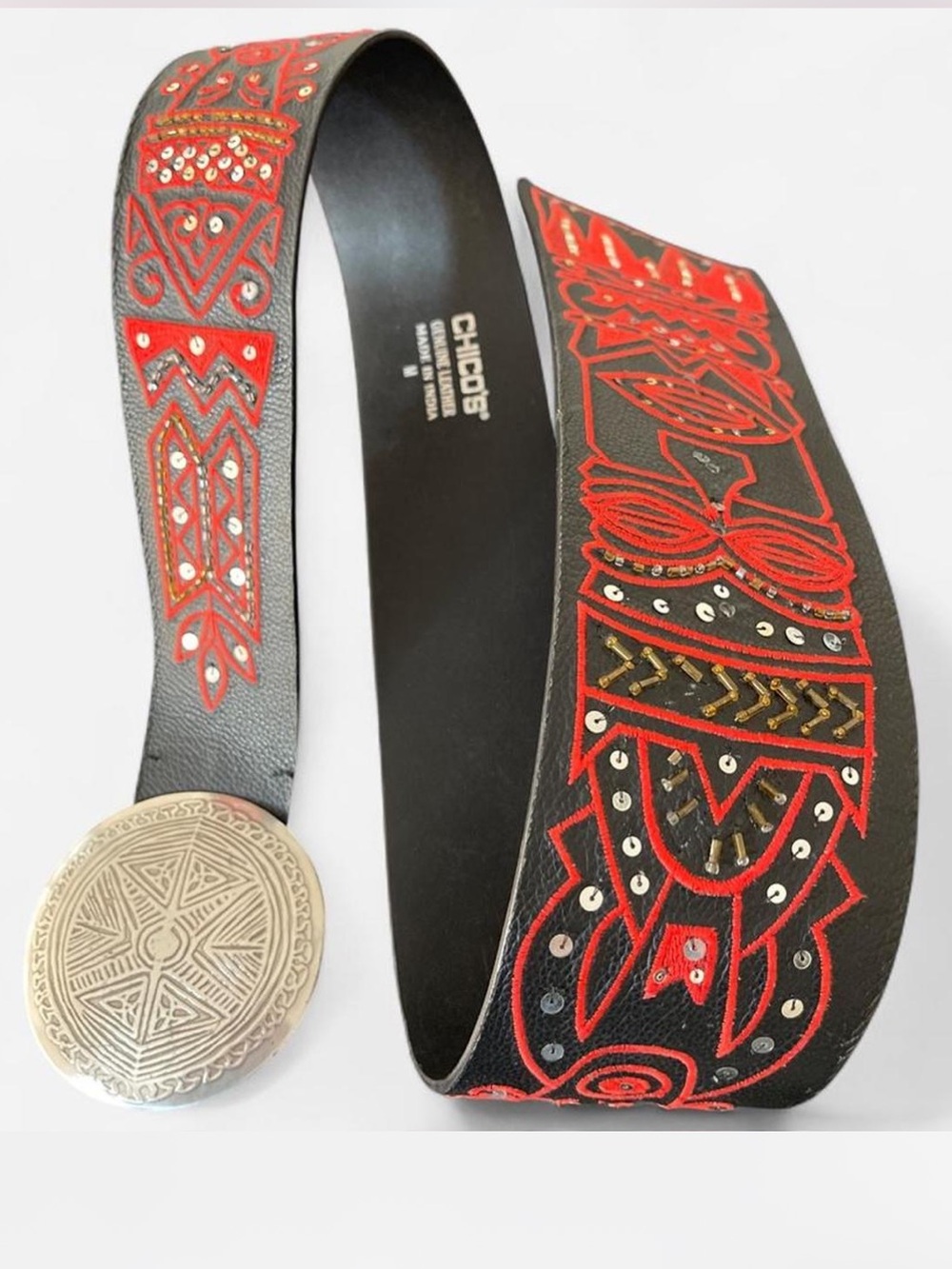 Chicos leather wide belt - Picture 2 of 6